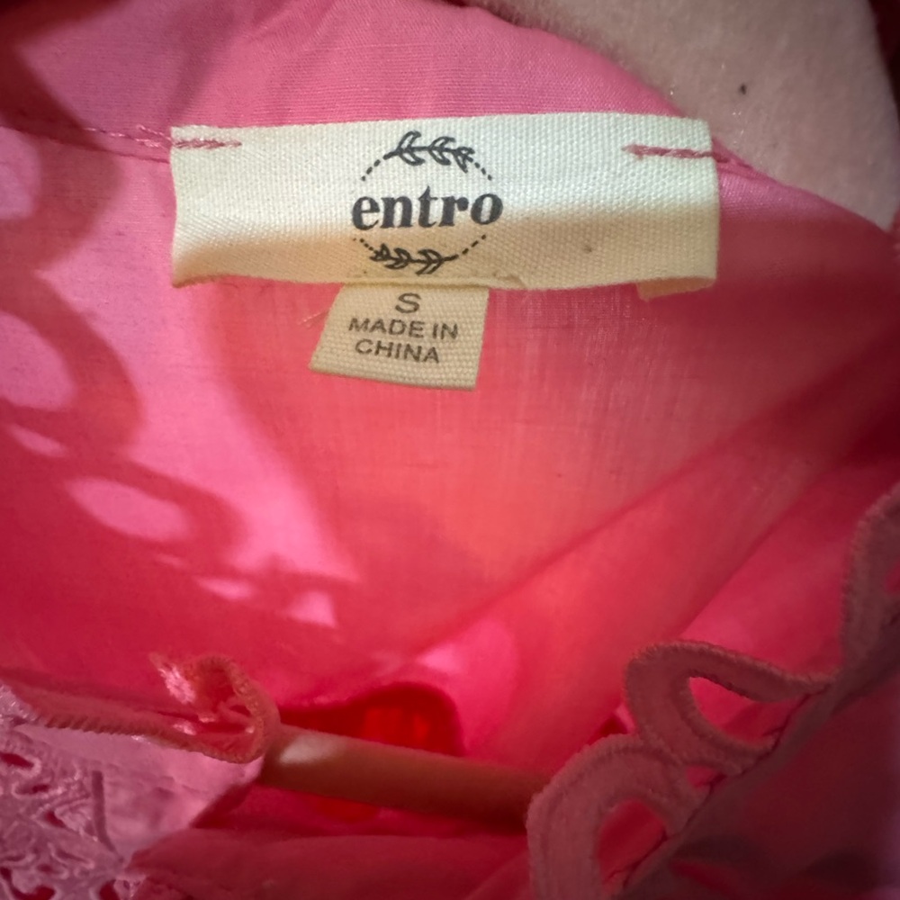Entro Pink Dress with Lace Details - Picture 3 of 4